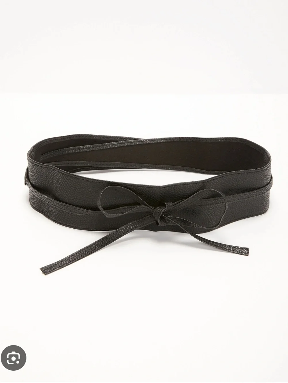 VICI Willard Faux Leather Wrap Obi Belt in Black